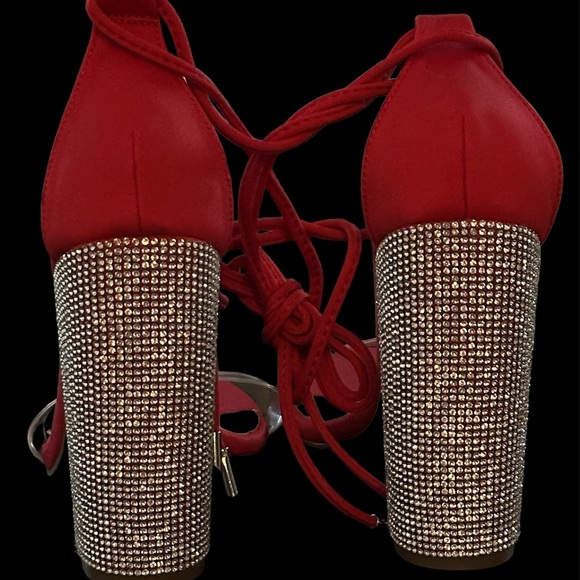 NWOT Tags Satin Block Heels Size 9 - Picture 8 of 14